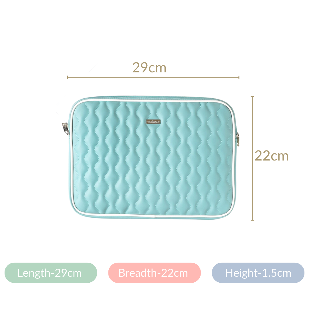 Designer Waterproof Laptop Sleeve Seagreen Nestasia