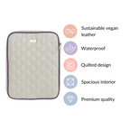 Premium Vegan Leather iPad Cover Grey Nestasia