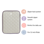 Premium Vegan Leather iPad Cover Grey Nestasia