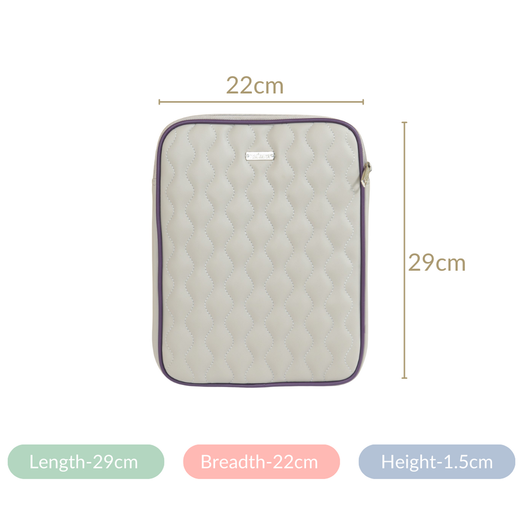 Premium Vegan Leather iPad Cover Grey Nestasia
