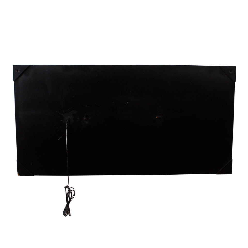 Black and Silver 7 Running Horses empanalled in Wooden Frame Handcrafted Metal Wall Hanging with Background LED's Kafalo