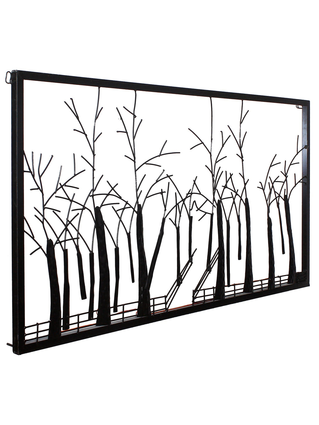 Abstract Trees Forest View Handcrafted Iron Wall Hanging with background LED's Kafalo