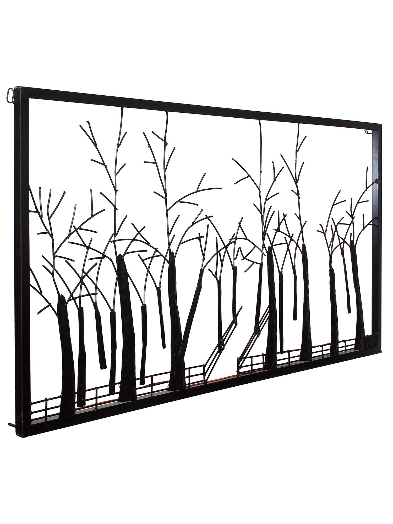 Abstract Trees Forest View Handcrafted Iron Wall Hanging with background LED's Kafalo