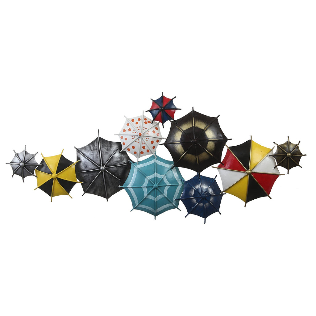 Set of Colorful Handcrafted Umbrella's Iron Wall Hanging/Art