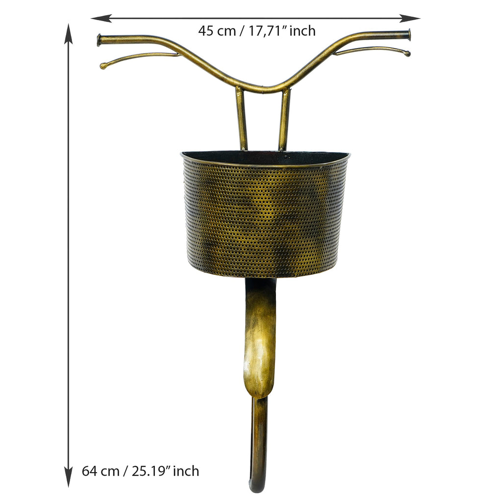 Multiutility Cycle Shape Iron Decorative Wall Hanging Kafalo