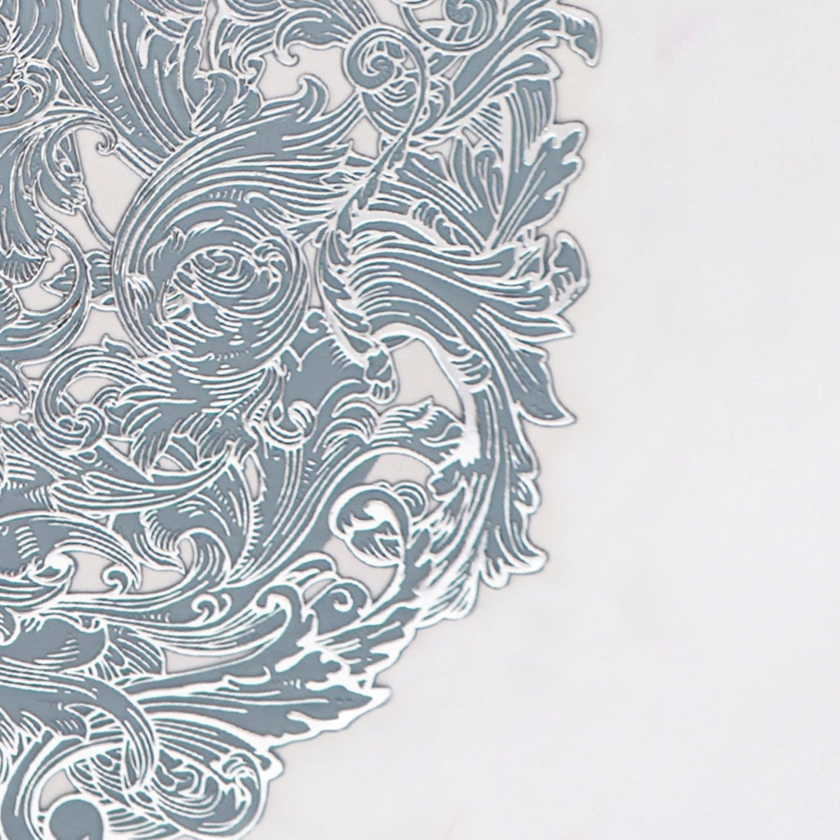 Icy Blue Luxe Round Tablemat Set Of 6 Nestasia