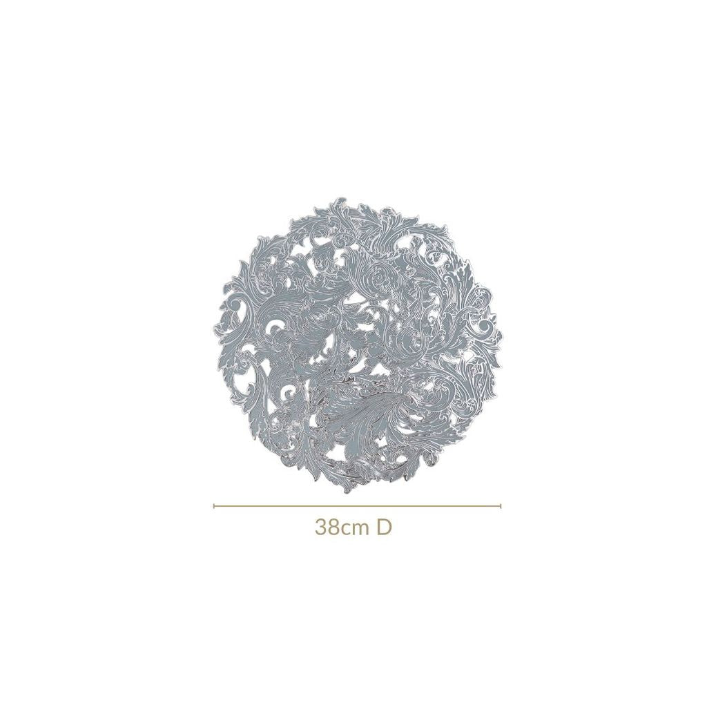Icy Blue Luxe Round Tablemat Set Of 6 Nestasia