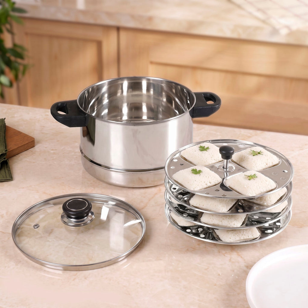 Square Shaped Idli Maker Set For 16 Idlis 4500ml Nestasia