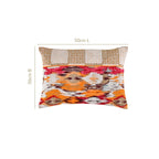 Feathered Print Embroidered Cotton Cushion Cover 50x36cm Nestasia