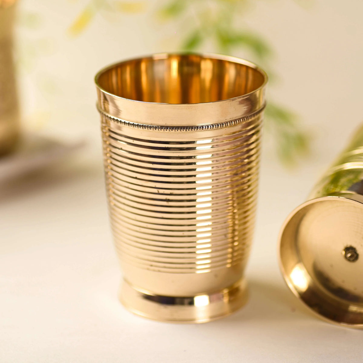 Brass Lining Glass Pair Vedansh Craft