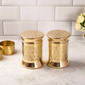 Brass Container / Storage Jar With Lid Pair (5.5 Inch) Vedansh Craft