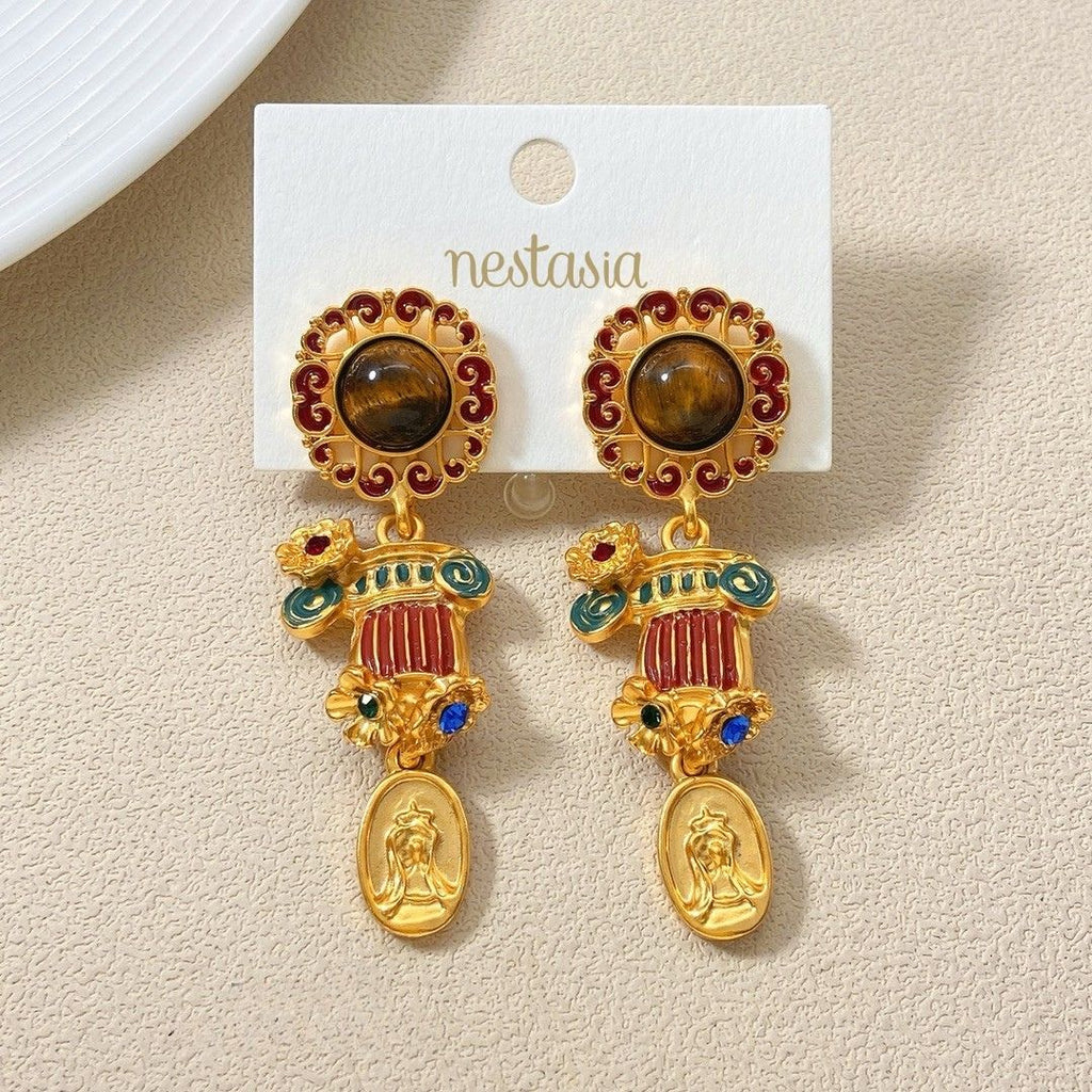 Imperial Grace Dangle Earrings Nestasia