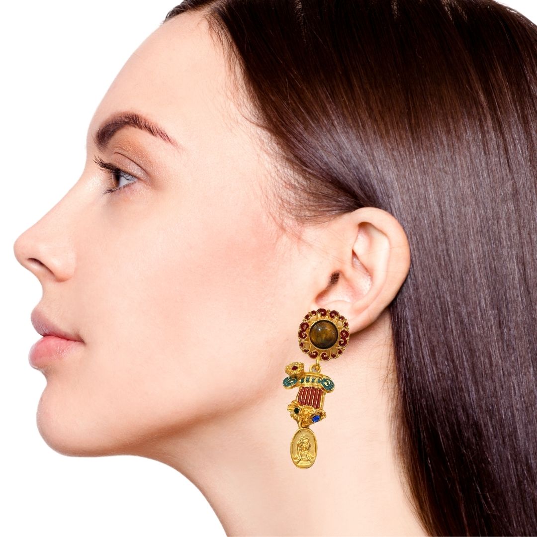 Imperial Grace Dangle Earrings Nestasia
