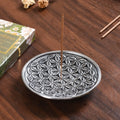 Circle Of Life Engraved Incense Holder With Lemon Grass Incense Sticks Nestasia