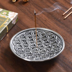 Circle Of Life Engraved Incense Holder With Lemon Grass Incense Sticks Nestasia