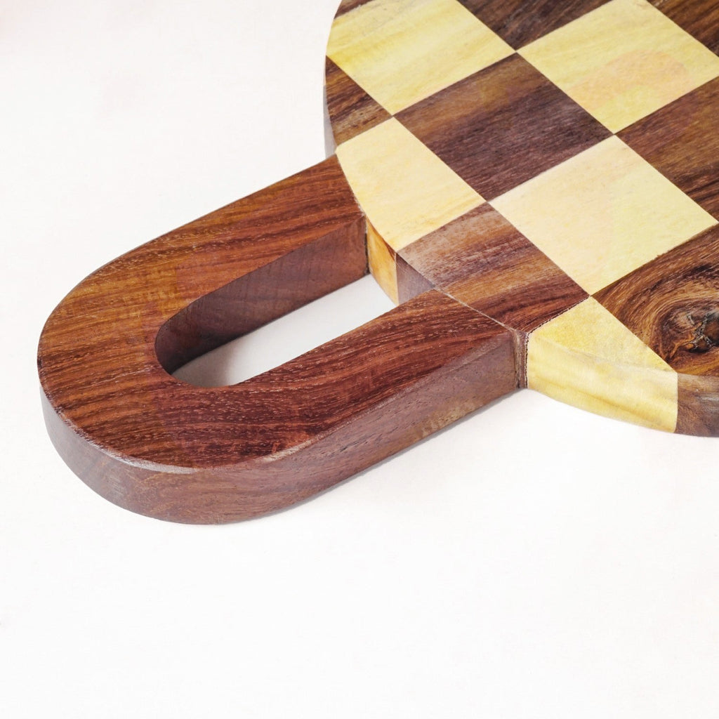 Atelier Serve And Slice Checkered Capsule Cheese Board 47x20cm Nestasia