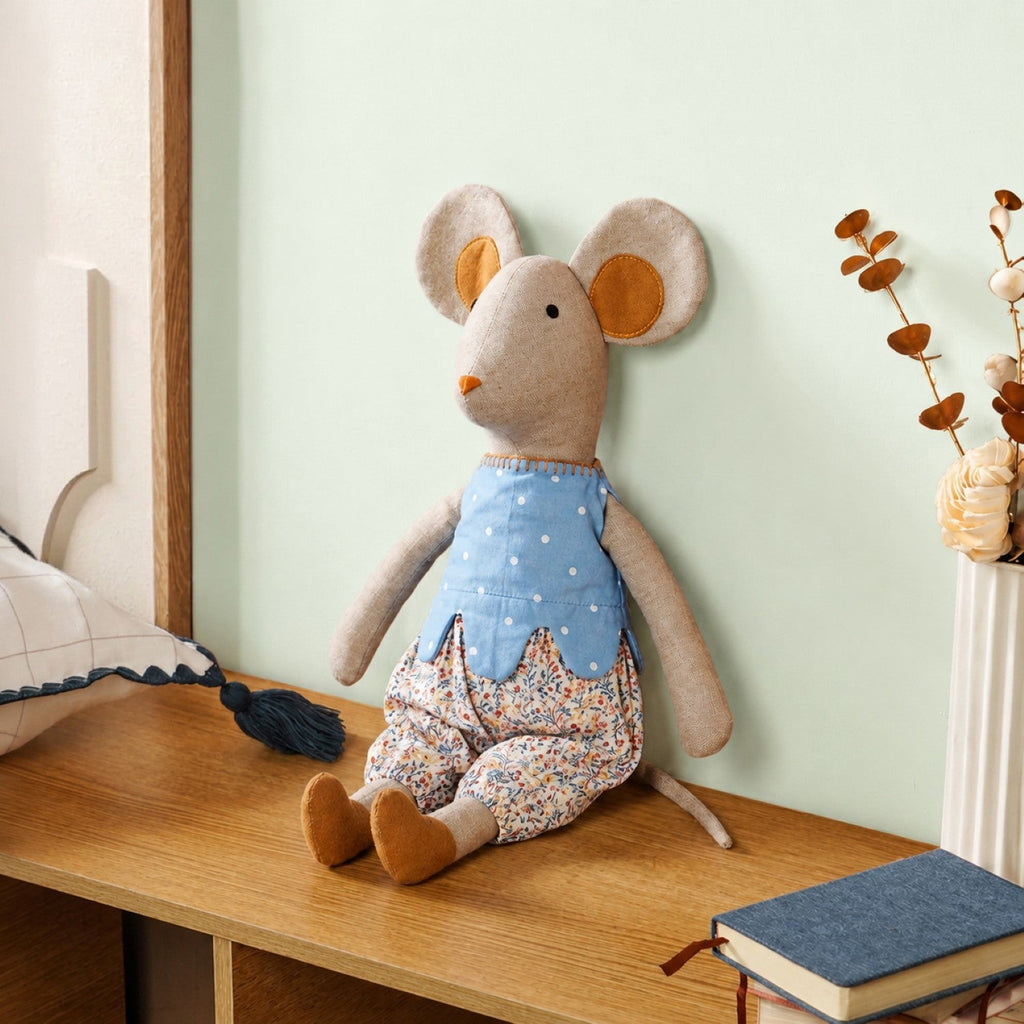 Country Mouse Fur Free Cotton Stuffed Toy Nestasia