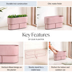 Box Planter With Stand Dusty Pink Nestasia