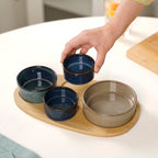 Stoneware Platter Set Of 5 Nestasia