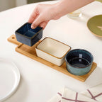 Stoneware Ceramic Serving Set Of 4 Nestasia