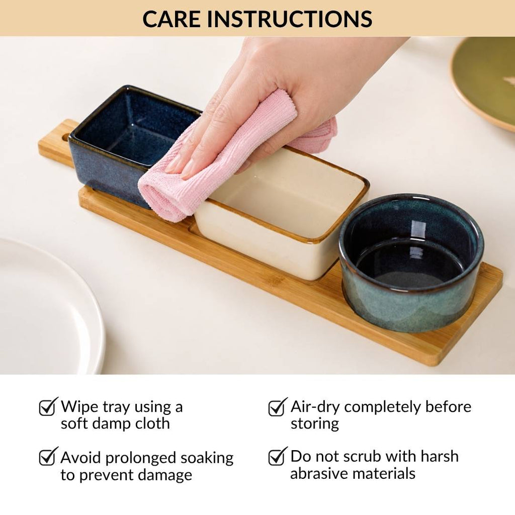 Stoneware Ceramic Serving Set Of 4 Nestasia