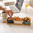 Stoneware Ceramic Serving Set Of 4 Nestasia