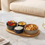 Stoneware Platter Set Of 5 Nestasia