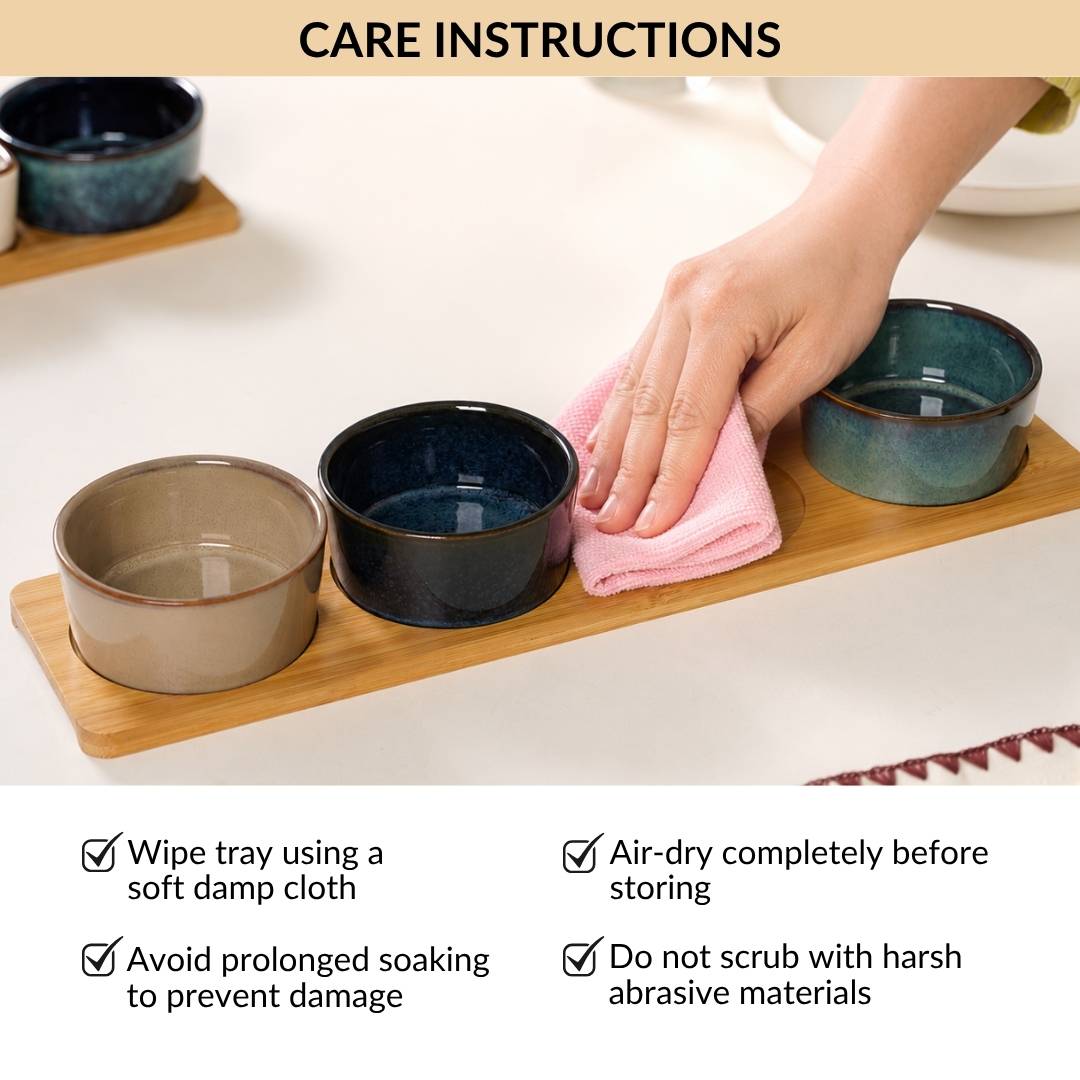 Stoneware Bowl Platter Set Of 5 Nestasia