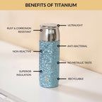 Insulated Titanium Bottle With Magnetic Lid Blue 500ml Nestasia