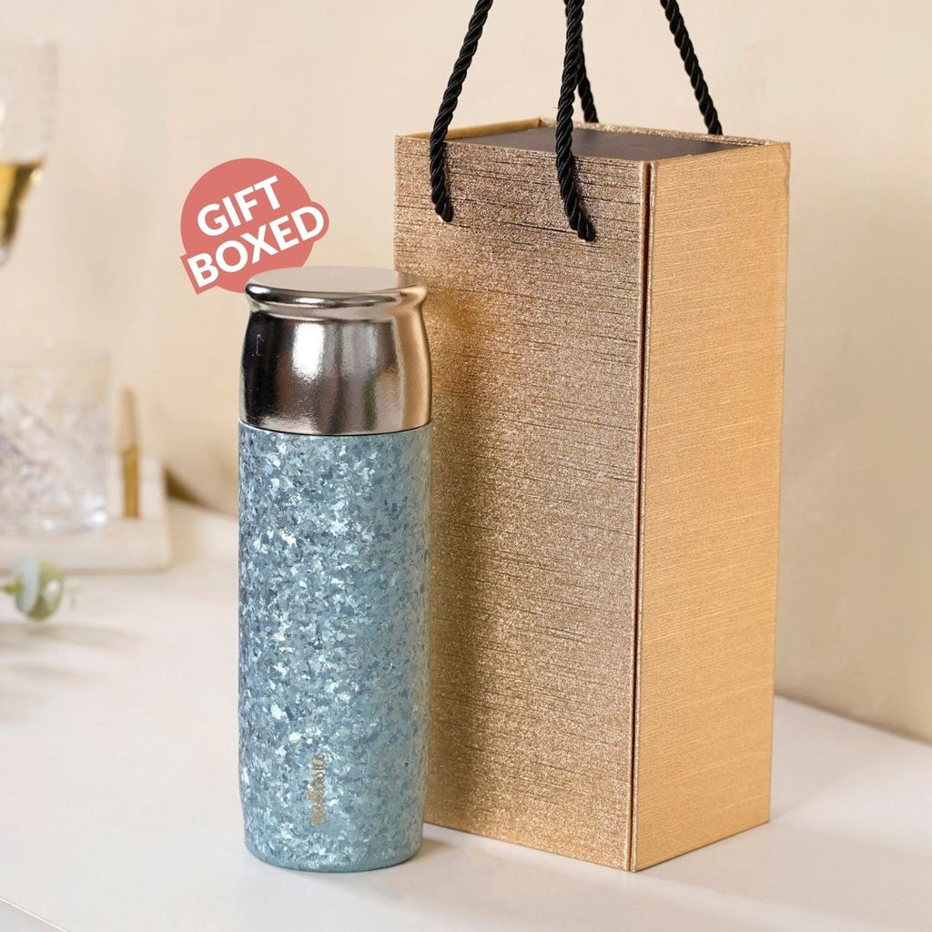 Insulated Titanium Bottle With Magnetic Lid Blue 500ml Nestasia
