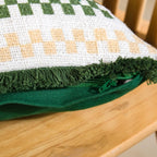 Island Plaid Cotton Embroidered Cushion Cover 40x40cm Nestasia