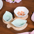 Flower Leaf Snack Platter Set Nestasia