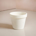 TerraGold Planters With Metal Stand Cream White Nestasia