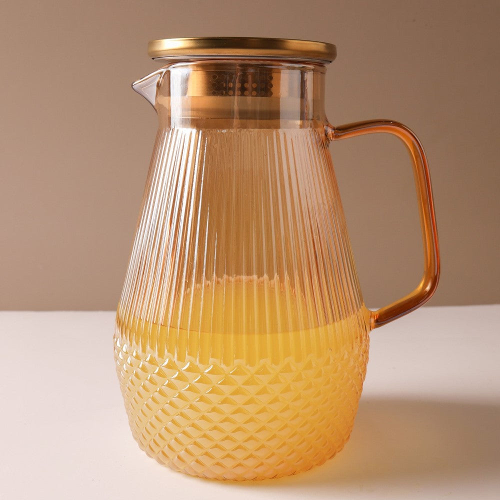Classic Glass Tea Set of 5- Amber Nestasia