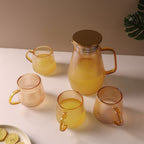 Classic Glass Tea Set of 5- Amber Nestasia