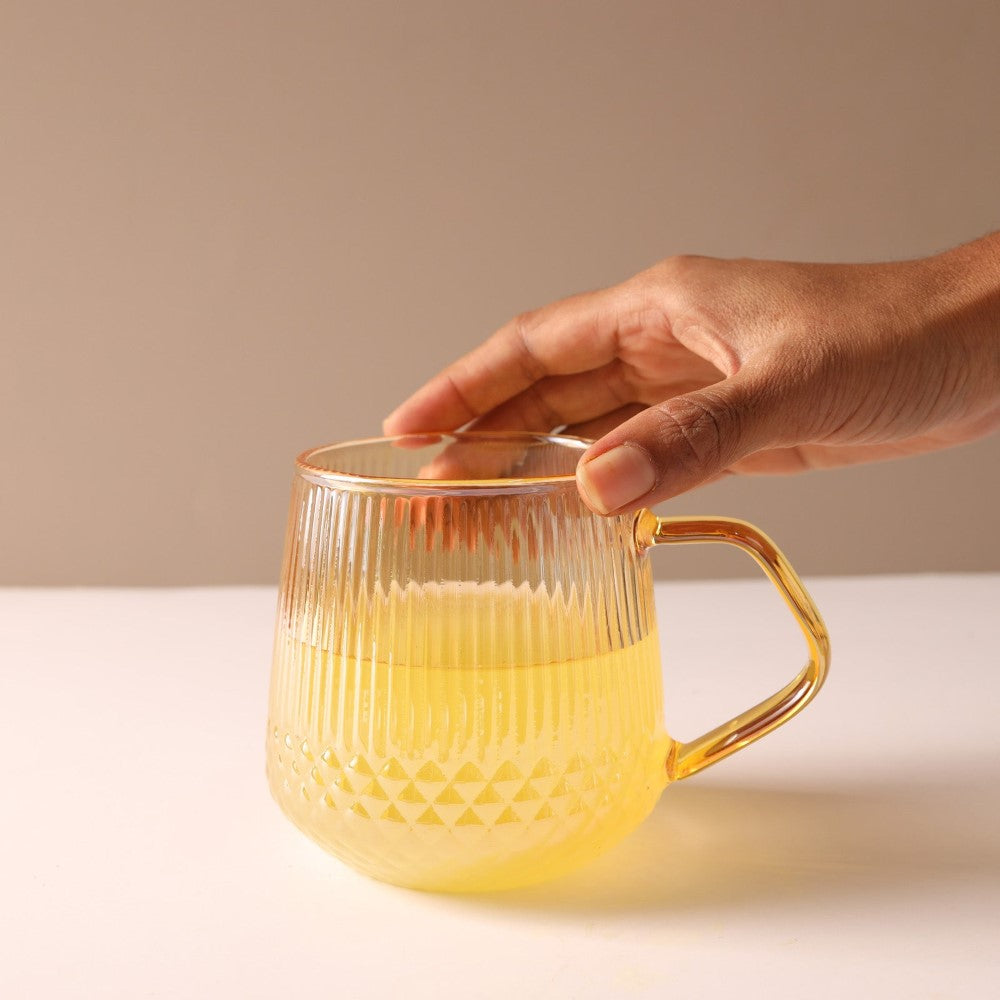 Classic Glass Tea Set of 5- Amber Nestasia
