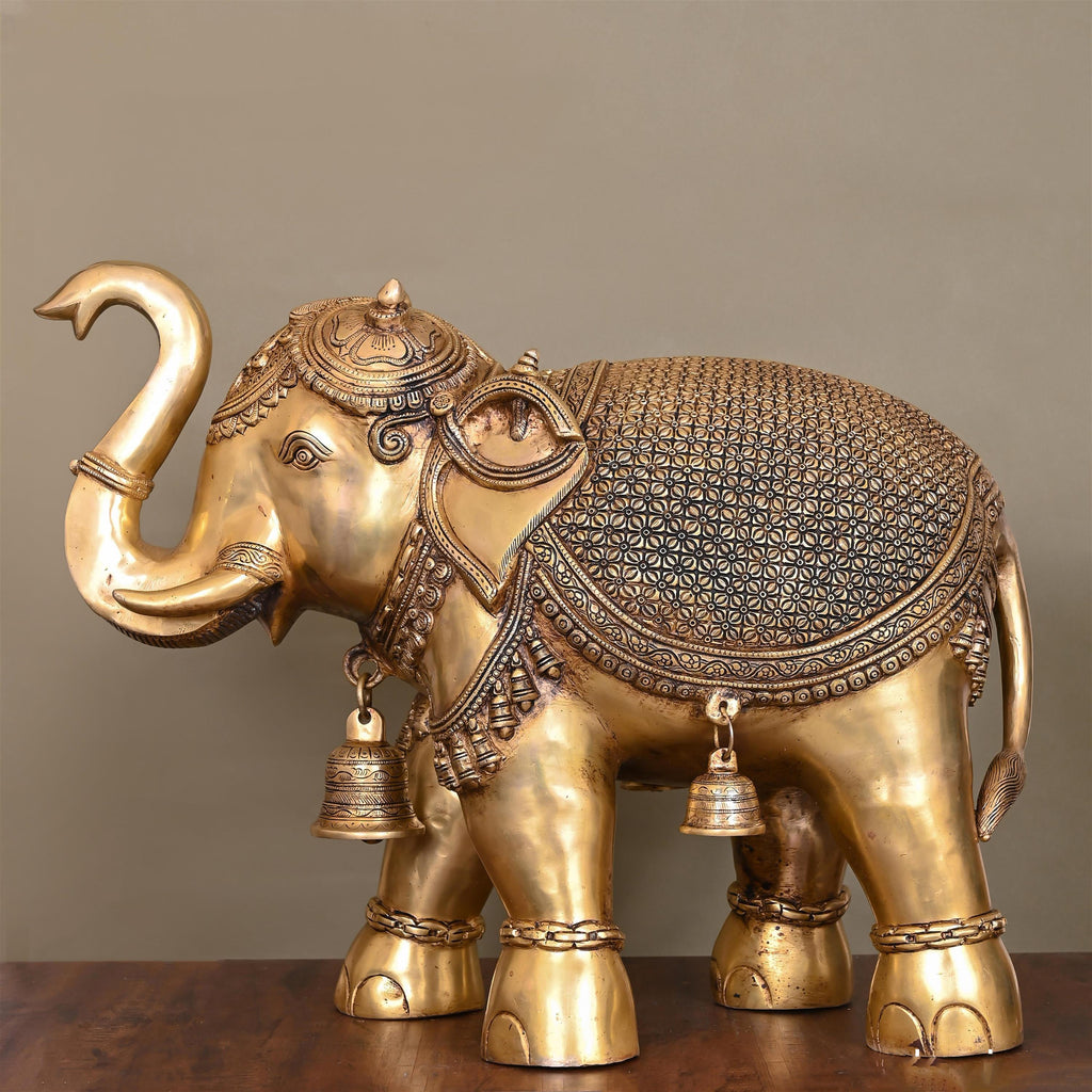 Brass Royal Elephant Statue (19 Inch) Vedansh Craft