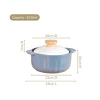 Homebrew Flame Safe Ceramic Stew Pot With Lid Handle 2150ml Nestasia
