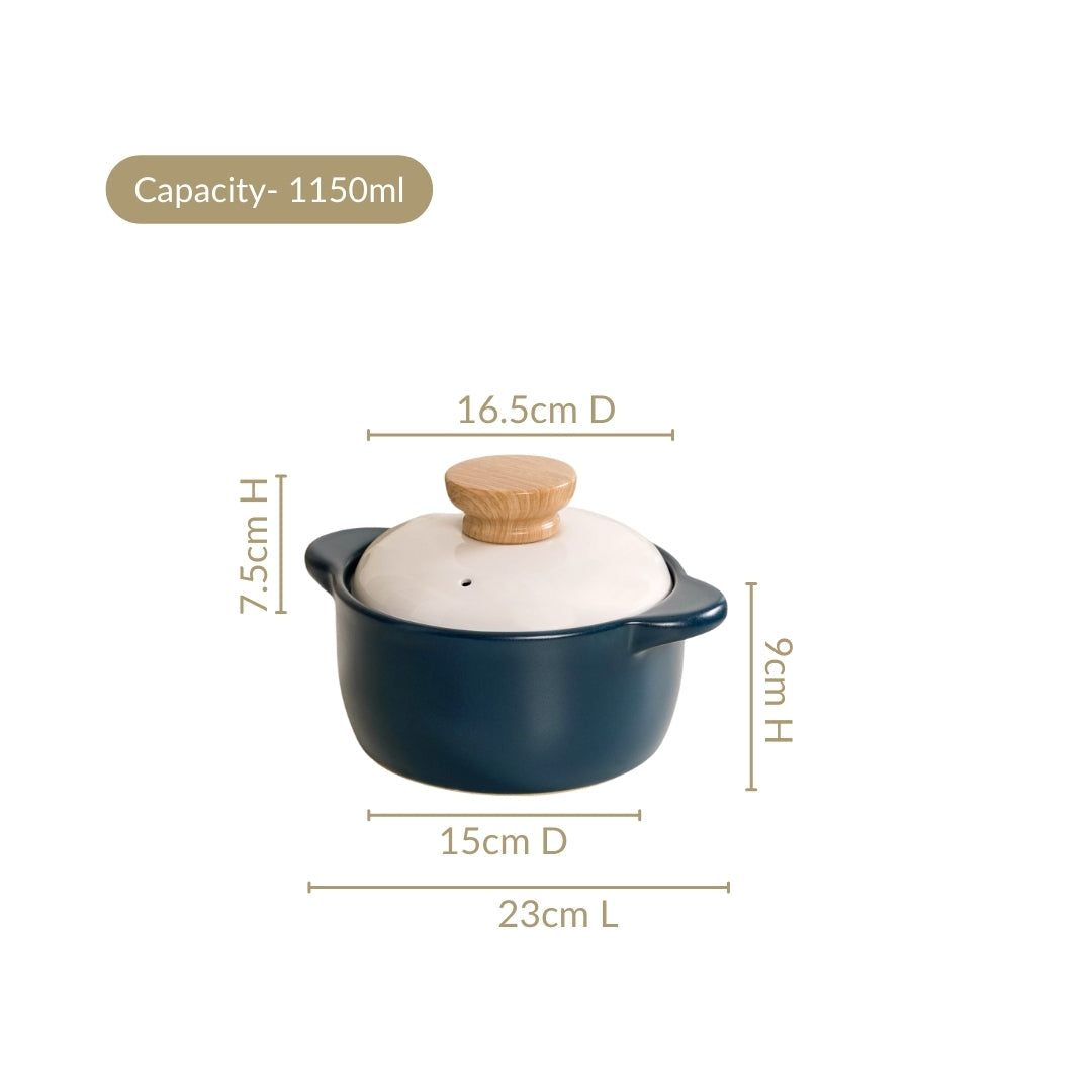 Cera Korean Stew Pot With Lid Teal 1150ml Nestasia