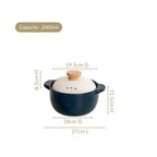 Cera Ceramic Cooking Pot With Lid Teal 2400ml Nestasia