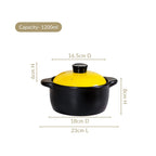 Limonelle Ceramic Cooking Pot With Lid 1200ml Nestasia