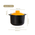 Ceramic Braising Cookpot With Orange Dome Lid 5500ml Nestasia