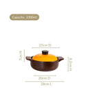 Clementine Ceramic Tureen Cooking Pot With Lid 2300ml Nestasia