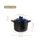 Lumea Cooking Pot With Lid Blue 4700ml Nestasia