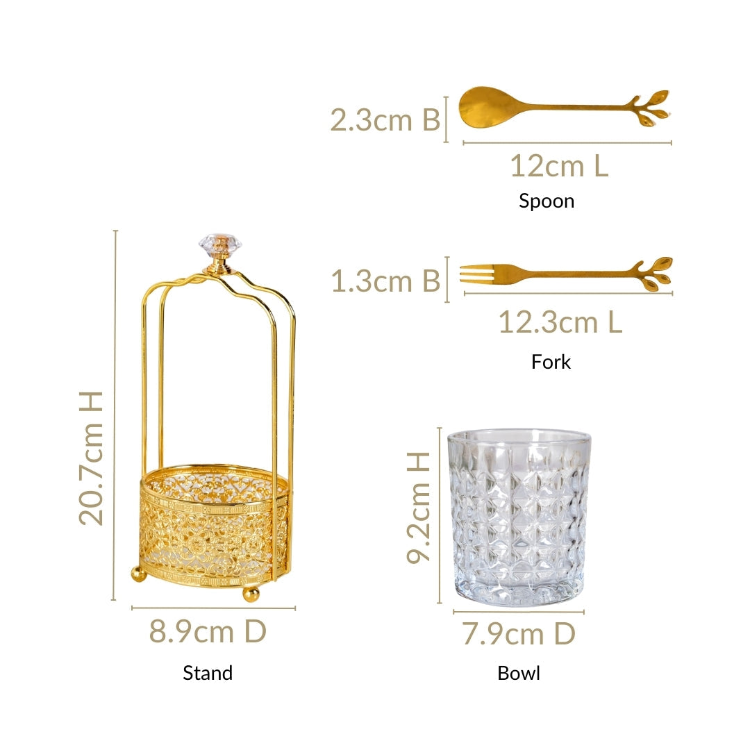 Opulent Baroque Cutlery Holder With Spoons And Forks Nestasia