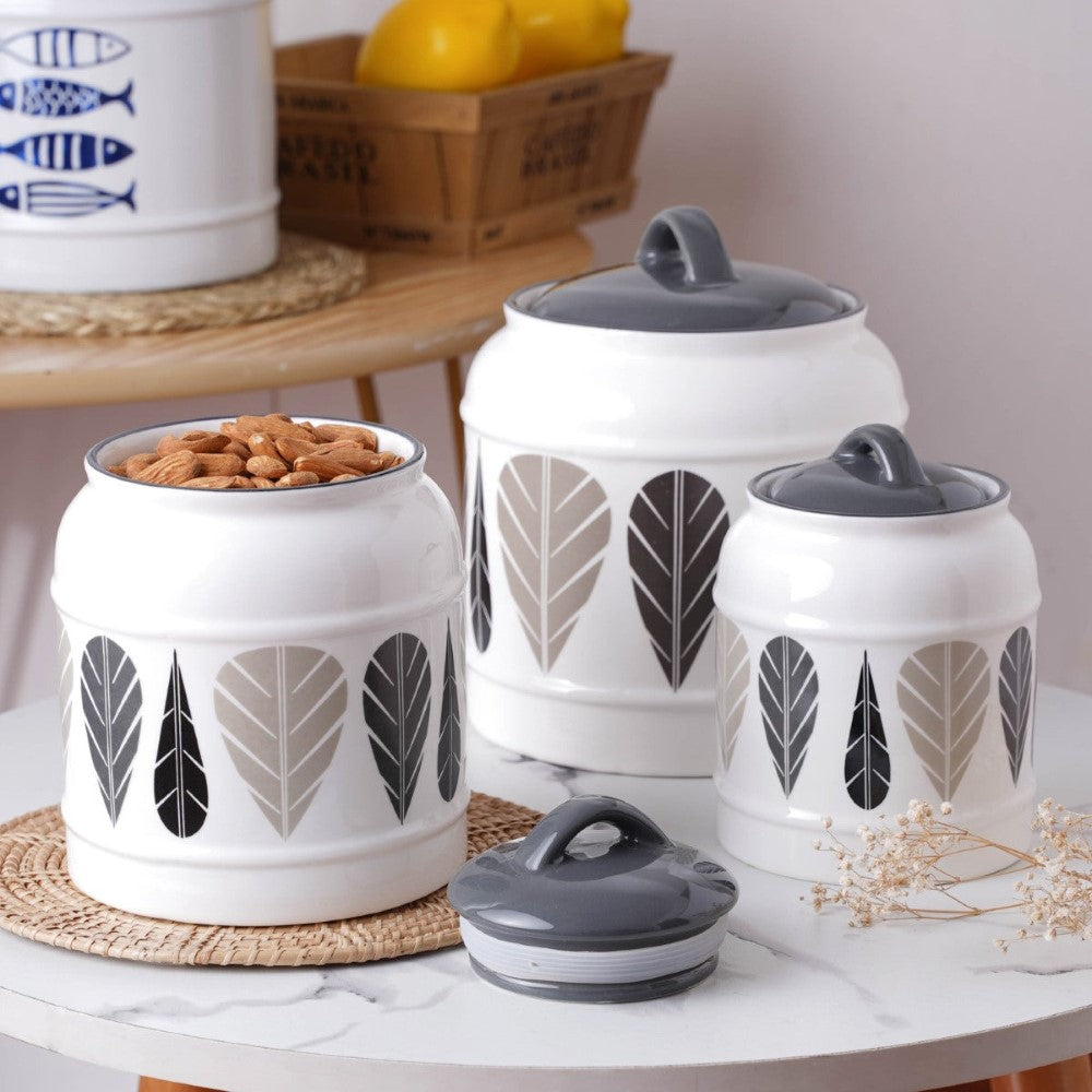Airtight Jars Black And White Nestasia