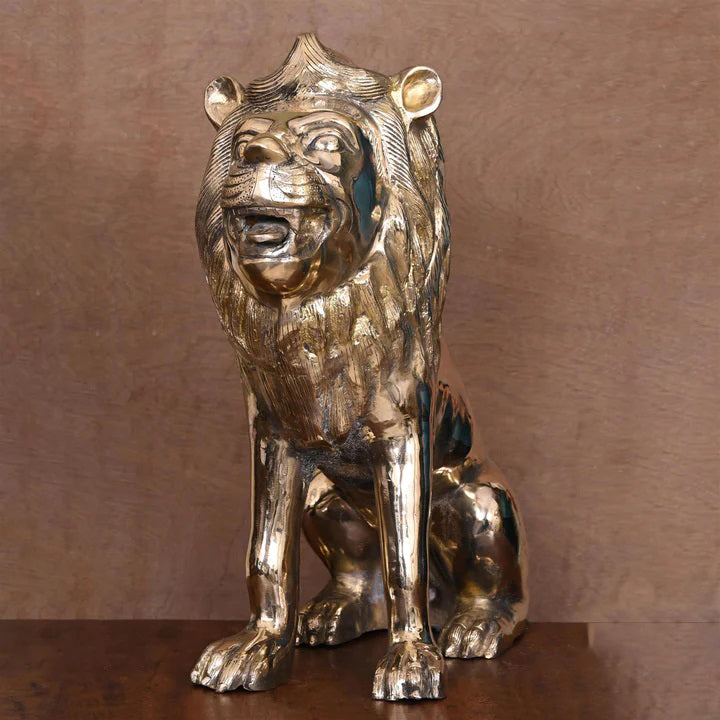 Brass Lion Statue (22 Inch) Vedansh Craft