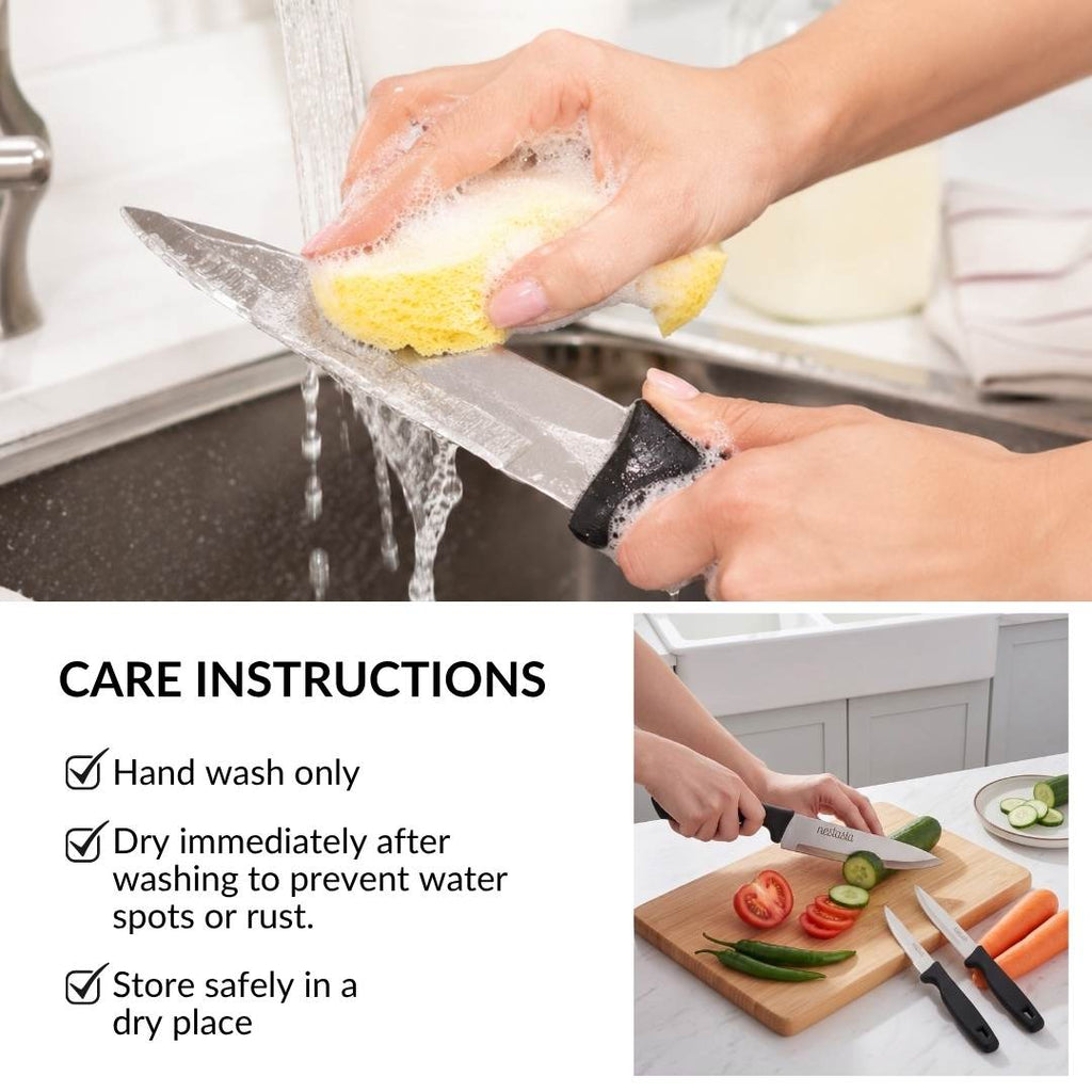 Kitchen Knife Set Of 3 Nestasia