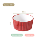 Cresta Ceramic Snack Bowl Set Of 6 Red 400ml Nestasia