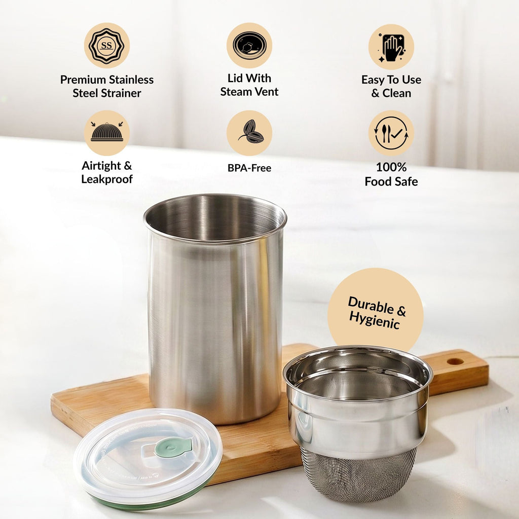 Stainless Steel Curd Strainer 1000ml Nestasia